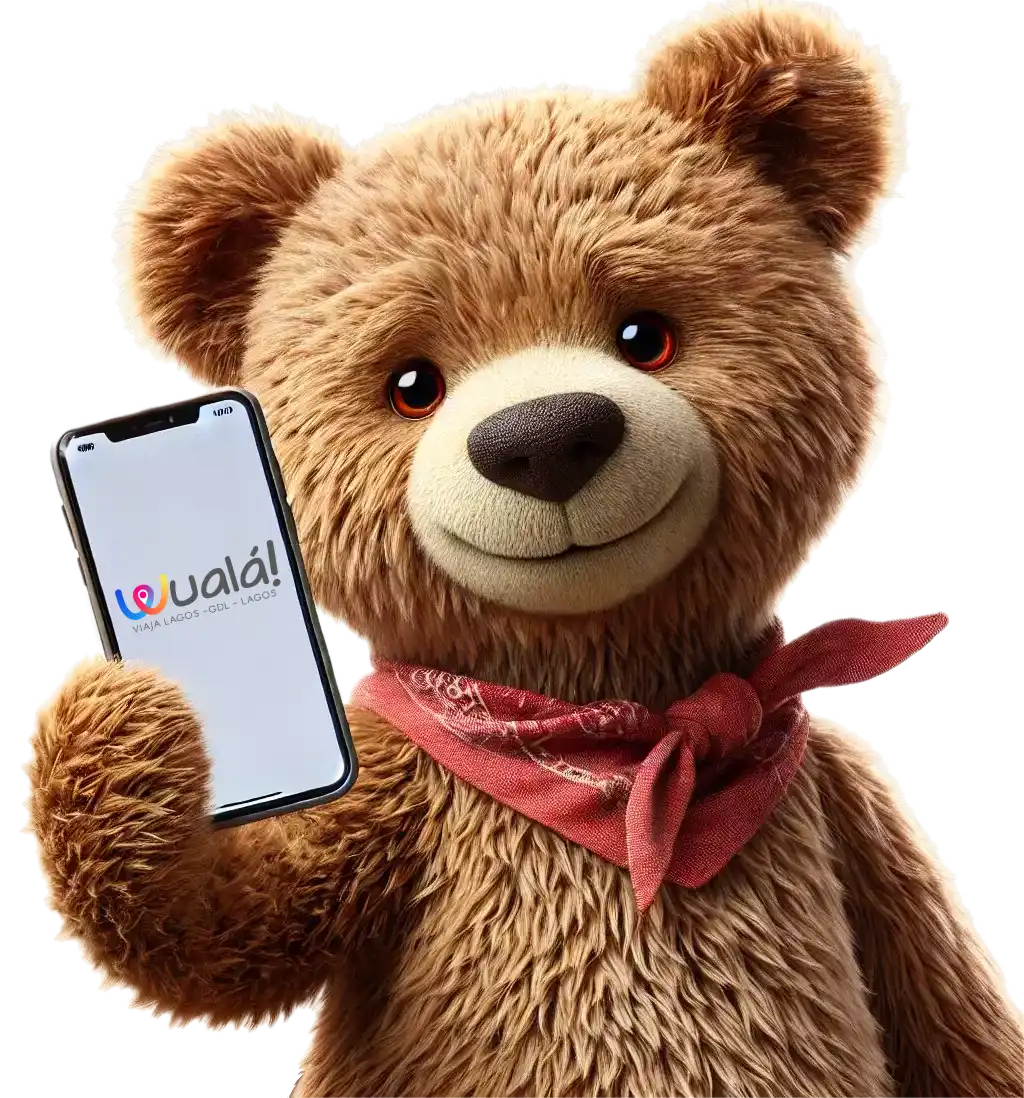 Wualito comprando su boleto desde el celular